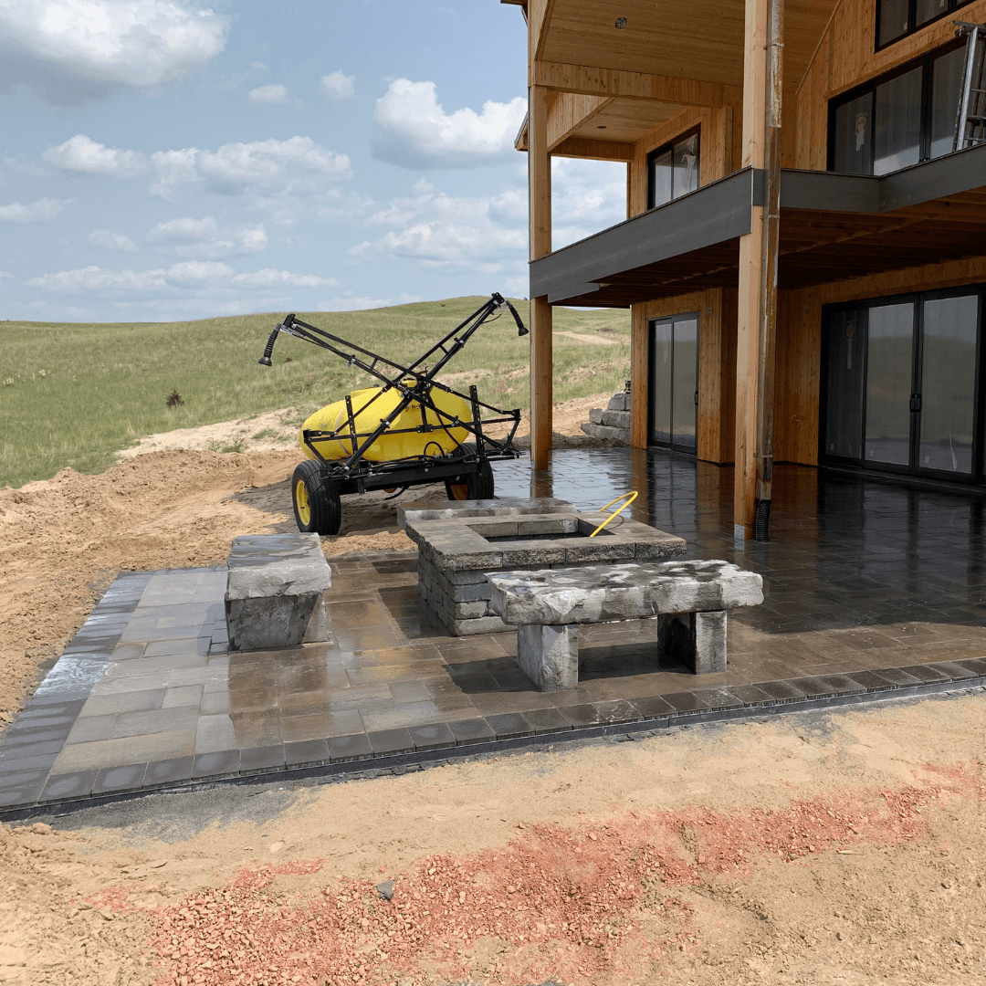 Custom hardscape project in Nebraska