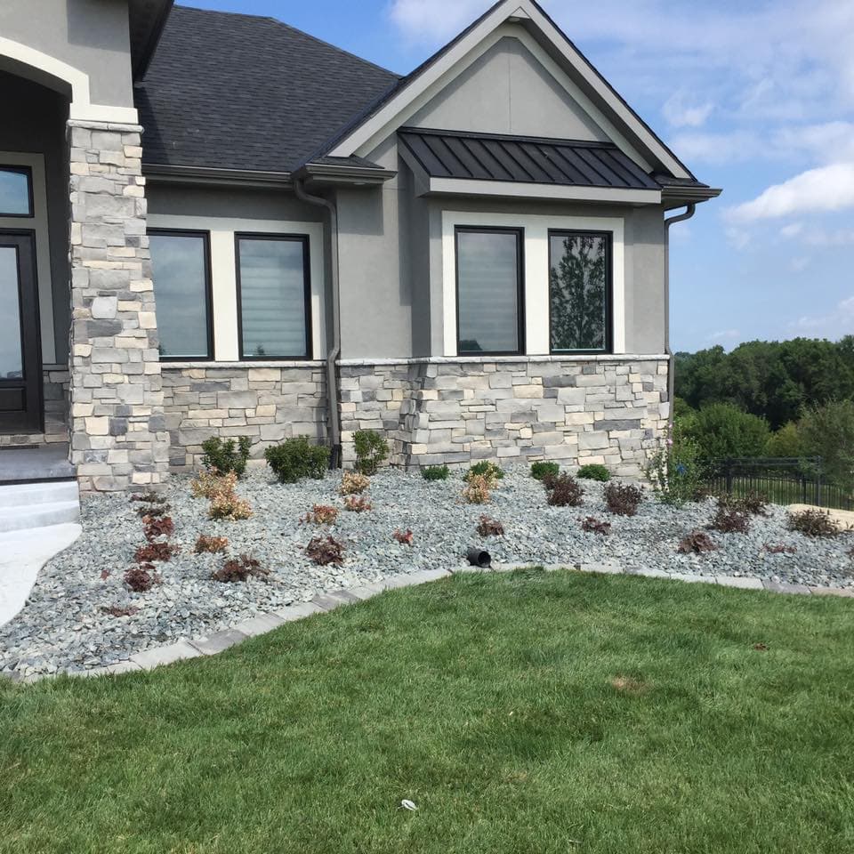 Residential landscaping and hardscaping project in Omaha